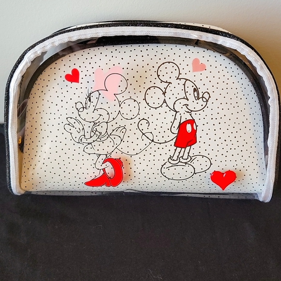 Disney Handbags - NWT! 2 Piece Set Mickey & Minnie Mouse cosmetic bag, Make up Bag Disney
